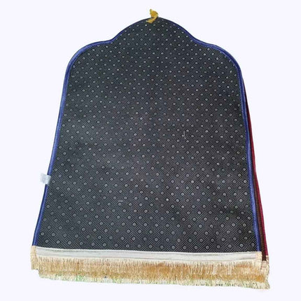 Premium Quality Mihrab Design Non Slip Prayer Mats- Padded Velvet - (80×120cm)- Mixed Colour