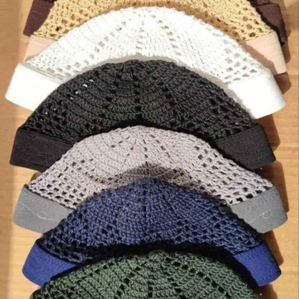Egyptian Premium Handmade Knit Kufi- Salah/Namaz/Prayer Hat- Mixed Colour