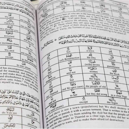 The Noble Quran Arabic with Word for Word English Translation - 3 Volume Set