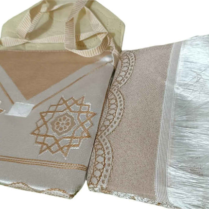 Premium Travel Prayer Mat with Portable Belt- Best Fabric & Luxury Design