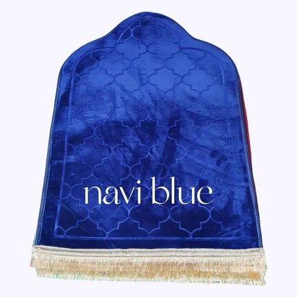 Premium Quality Mihrab Design Non Slip Prayer Mats- Padded Velvet - (80×120cm)- Mixed Colour