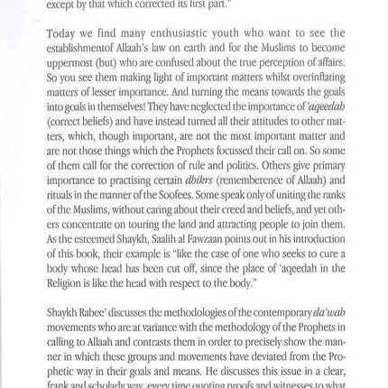 The Methodology Of The Prophets In Calling To Allaah by Sheikh Rabee Bin Haadee al-Madkhalee