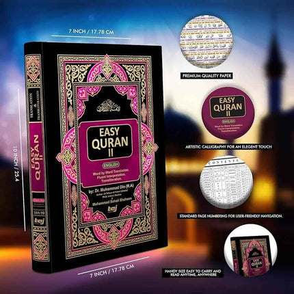 Easy Quran with Word-by-Word English Translation and Transliteration- Full 30 Juz Quran