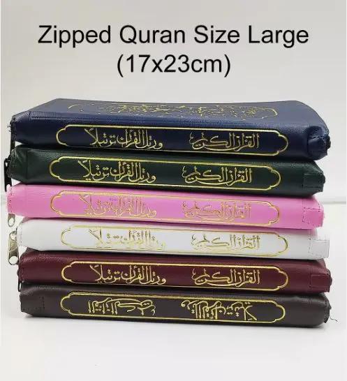 Tajweed Quran in Leather Zipped Cover- Large (17×23cm) - Al-Huda Global Limited