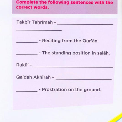 Book 3 (WORKBOOK) - An Nasihah Islamic Curriculum