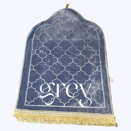 Premium Quality Mihrab Design Non Slip Prayer Mats- Padded Velvet - (80×120cm)- Mixed Colour