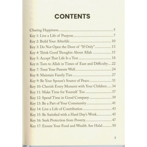 25 KEYS TO A HAPPY LIFE: From the Quran and Sunnah