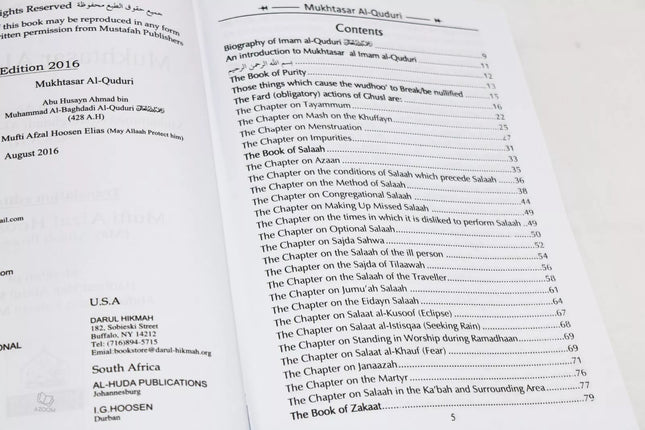 Mukhtasar Al-Quduri (Explanatory Translation) – Islamic Jurisprudence