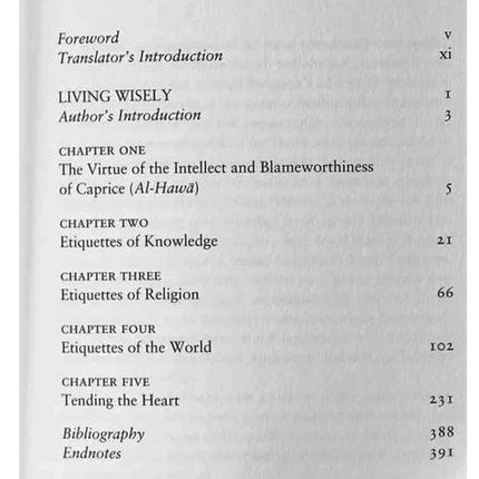 Living Wisely - Teachings of Al- Mawardi on Ethics and Human Wellbeing