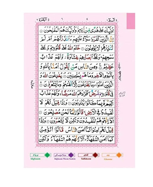 Panj Para Set ( Holy Quran in 6 parts) Hardback- 13 Line Tajweed Colour Coded - A4 Size - Al-Huda Global Limited