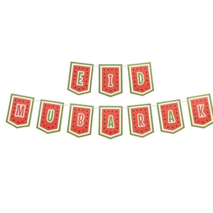 Eid Mubarak Bunting-Watermelon Themed Decoration