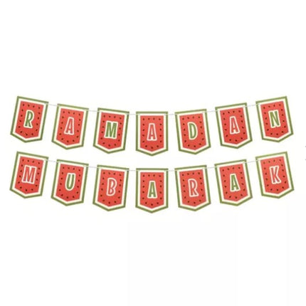 Ramadan Mubarak Bunting-Watermelon Themed Decoration