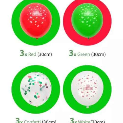 Eid Mubarak Watermelon Decoration Latex Balloons