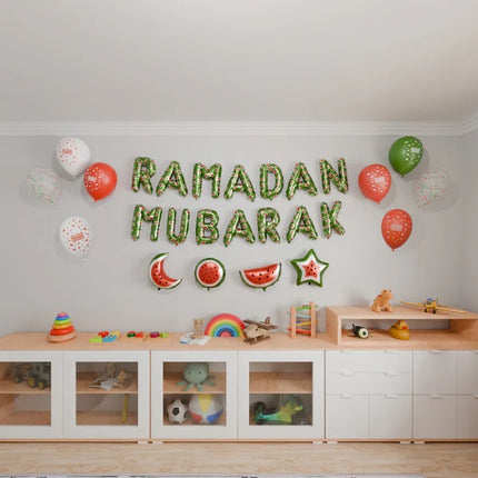 Ramadan Mubarak Palestine Themed Decoration Gift Set - 5 Items- Green