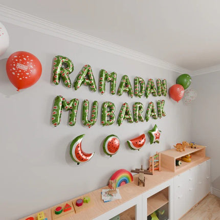 Ramadan Mubarak Palestine Themed Decoration Gift Set - 5 Items- Green
