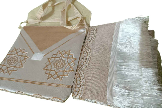 Premium Travel Prayer Mat with Portable Belt- Best Fabric & Luxury Design