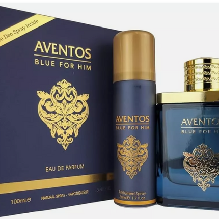 Aventos Blue For Him 100ml EDP with Free Deo by Fragrance World