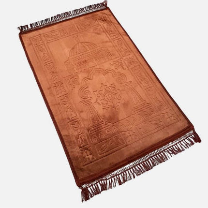 Premium Quality Extra Large Padded Velvet Prayer Mats (Non-Slip)- (80x120cm)