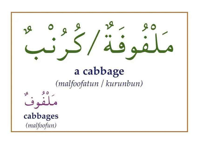 Gateway To Arabic Flashcards Set Three (3)- (Fruit and Vegetable Vocabulary)