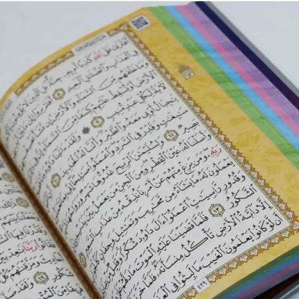 Rainbow Quran- Stunning Coloured- Leathery Effect Cover (24x17cm)