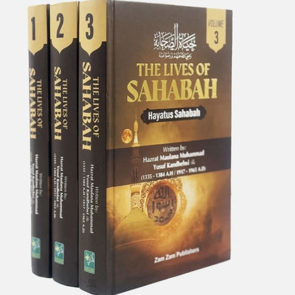 The Lives of Sahabah (Hayatus Sahabah) English 3 Volumes Set- Hardcover