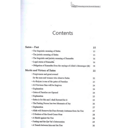 Fast According to the Quran & Sunnah - Al-Huda Global Limited