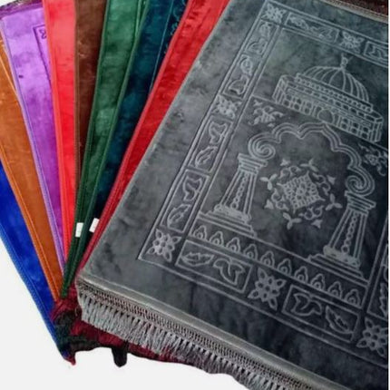Premium Quality Extra Large Padded Velvet Prayer Mats (Non-Slip)- (80x120cm)