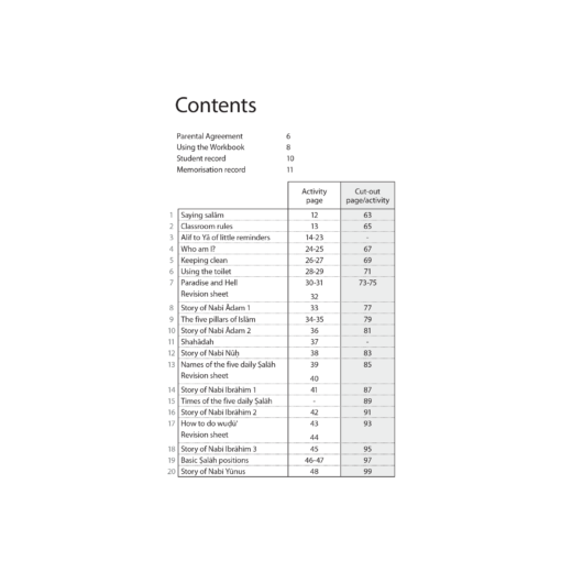 Safar Islamic Studies: Workbook 1