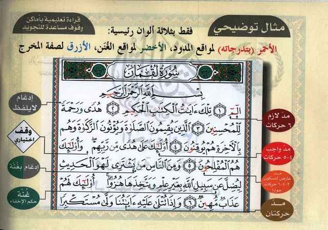 Tajweed Quran 30 Parts LANDSCAPE in Leather Case (17x24cm)