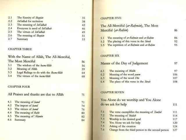 The Spiritual Cure: An explanation of Surah al-Fatihah