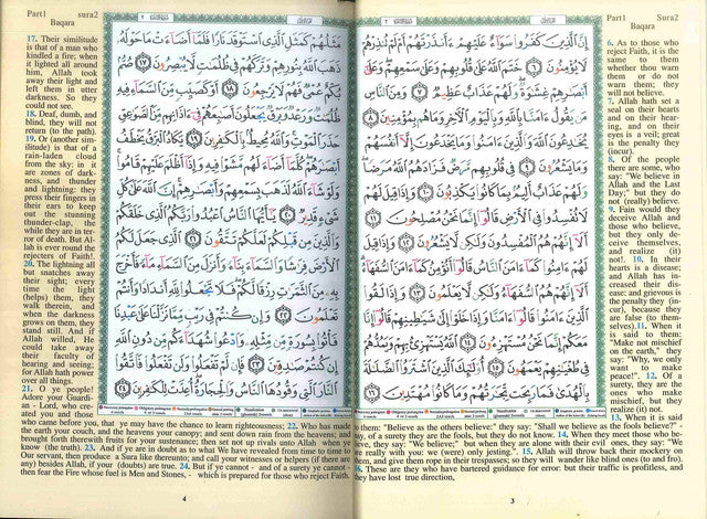 Tajweed Quran Uthmani Script Translation in English A4