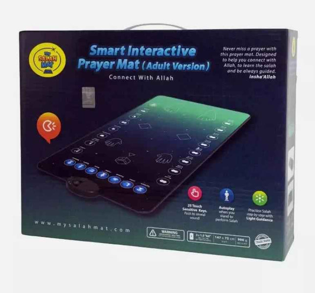 Smart Interactive Adult/Revert Prayer Mat- Salah/Prayer Learning Guide for Adult/Converted (Ages 7+)