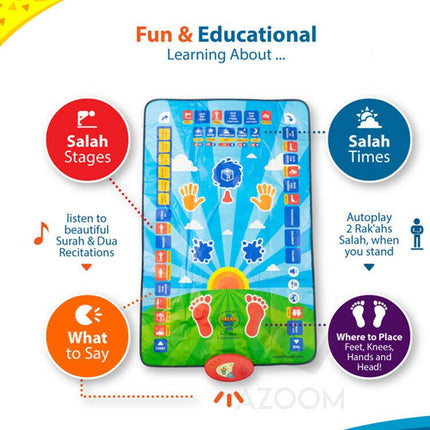 Interactive Kids Prayer Mat- Popular Salah Learning Smart Mat for Children (Ages 2-6)