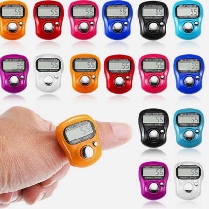 Electronic Digital Tasbeeh- Tasbih Counter Finger Ring-Tasbih Tally Counter - Timer Beads for Muslim's Prayer